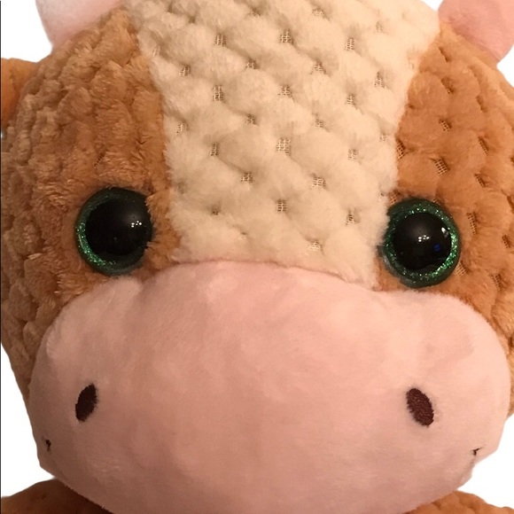 KellyToy Soft Plush Baby Cow Pastel Colors Stuffed Animal - Picture 3 of 10